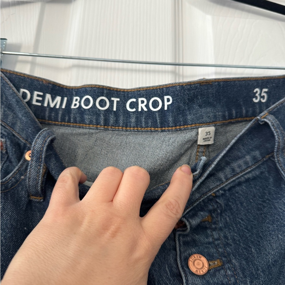 J Crew Demi Boot Crop Button Fly 10” rise Jeans - Picture 4 of 9